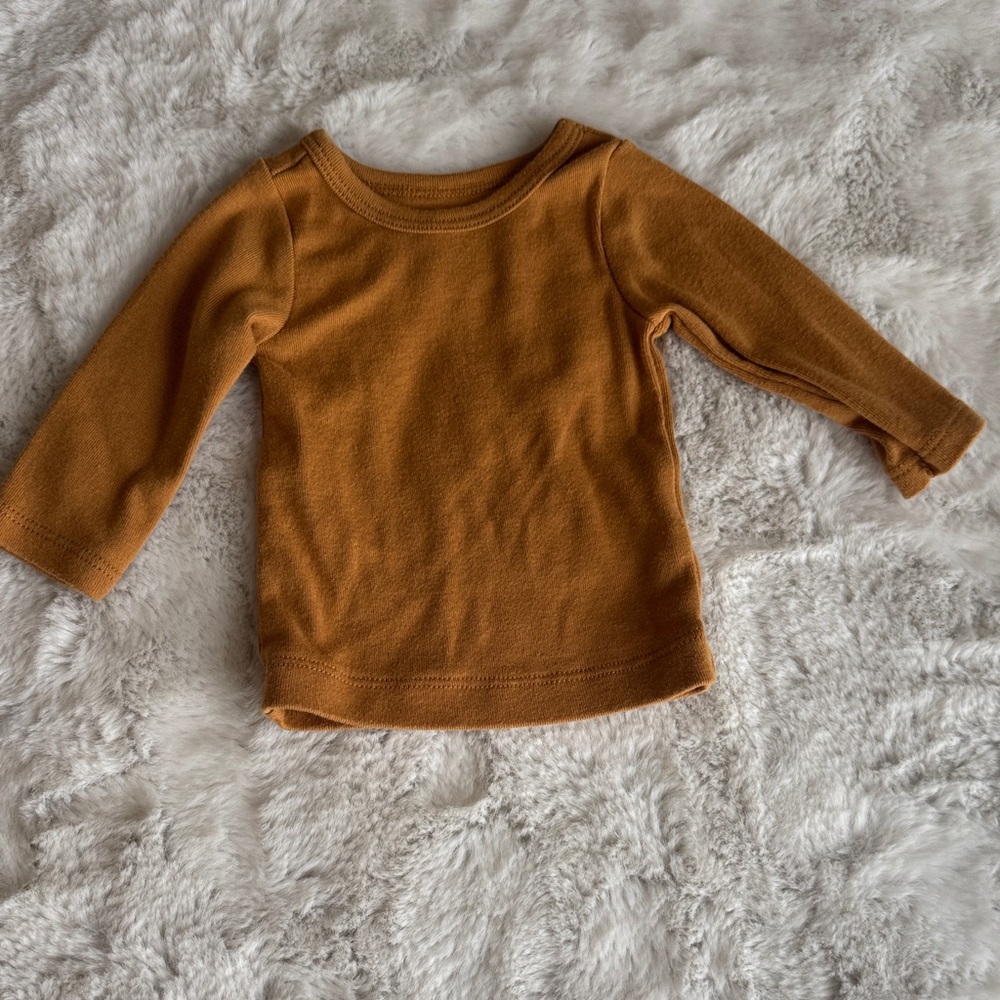 Carter's Long-Sleeve Crewneck Top - Mustard Brown